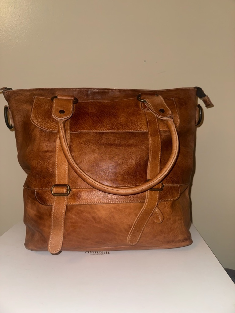 Bed Stu Big Fork Tote/Crossbody Bag– Tan Rustic Leather